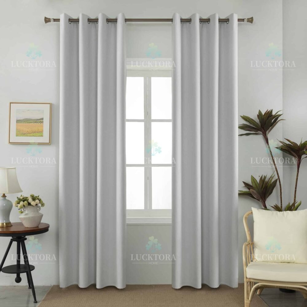 AD6010-1 Λευκό- 100%BLACKOUT - Με Κρίκο -140X265CM - Image 2