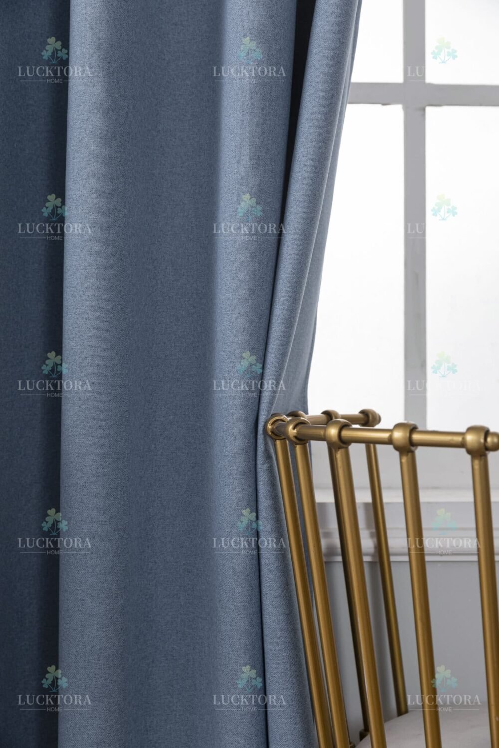 AD6010-3 Μπλέ- 100%BLACKOUT – Με Κρίκο -140X265CM - Image 9