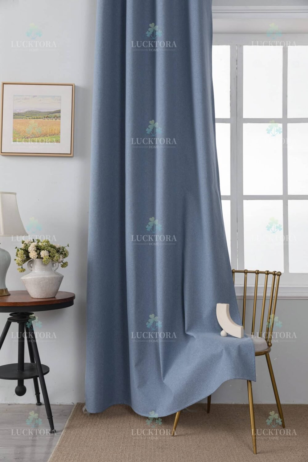 AD6010-3 Μπλέ- 100%BLACKOUT – Με Κρίκο -140X265CM - Image 8