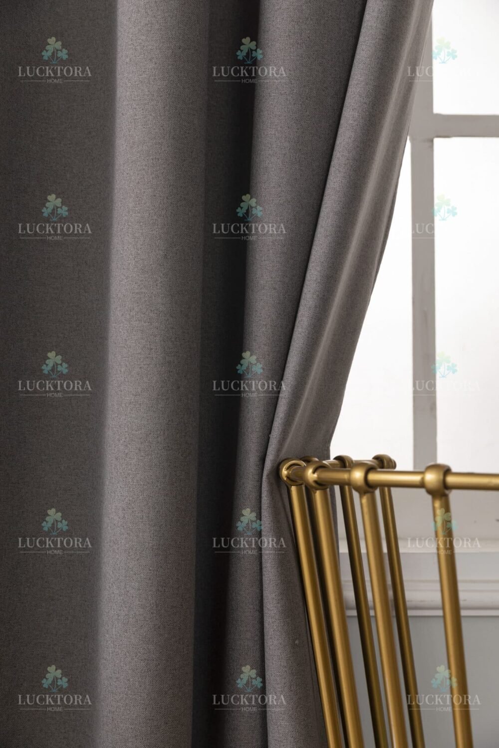 AD6010-6 Mπεζ|Καφέ- 100%BLACKOUT – Με Κρίκο -140X265CM - Image 6