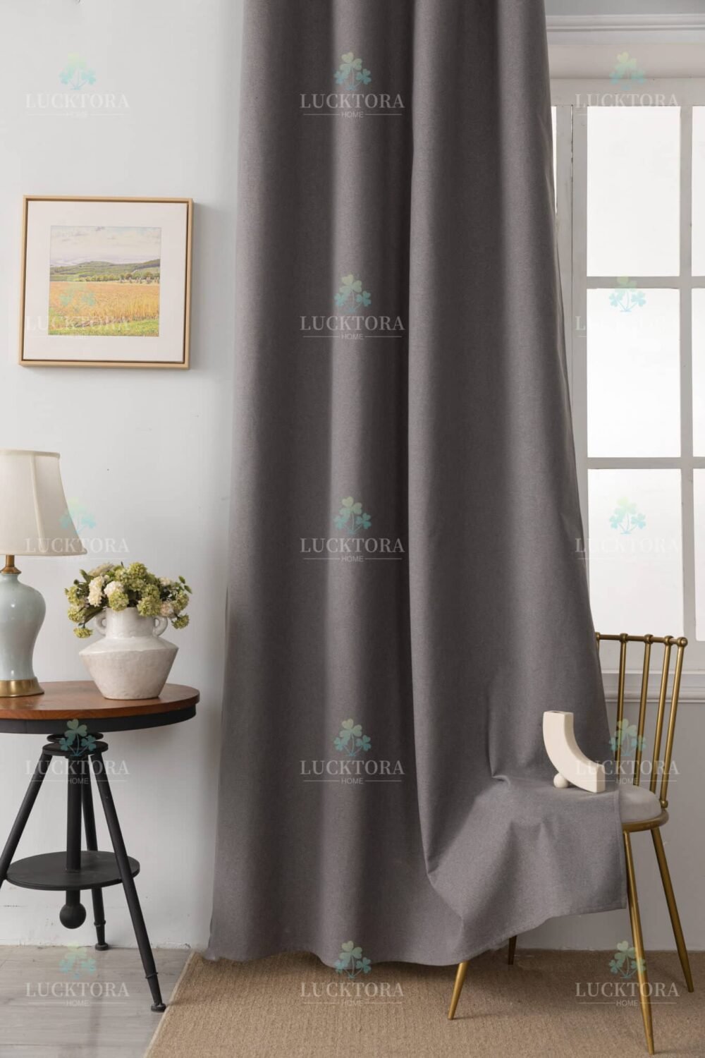 AD6010-6 Mπεζ|Καφέ- 100%BLACKOUT – Με Κρίκο -140X265CM - Image 5