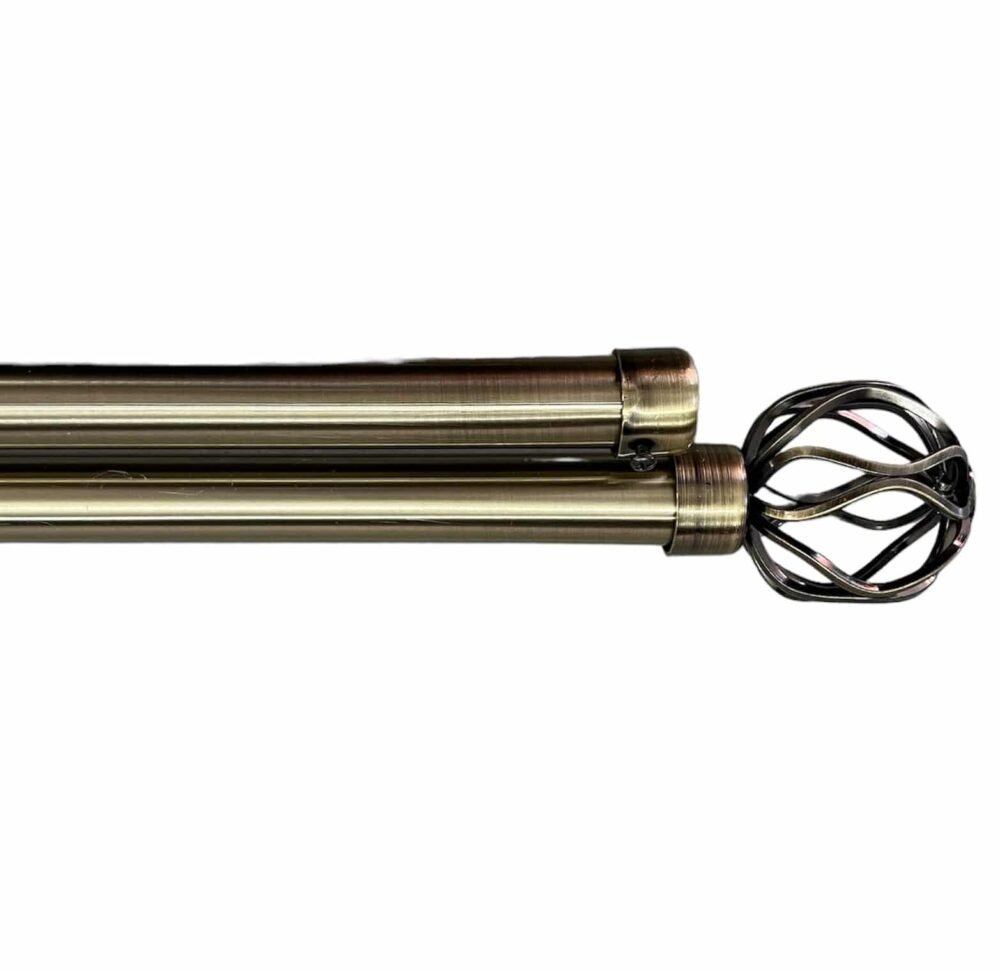 Διπλό Κουρτινόξυλο Χοντρό 120CM έως 210CM 28mm JHDBX-Χρυσό