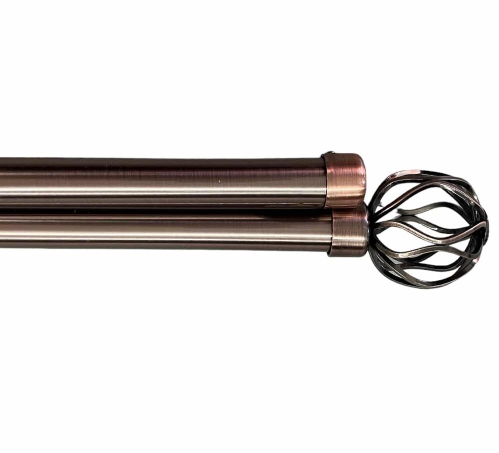 Διπλό Κουρτινόξυλο Χοντρό 160CM έως 310CM 28mm JHDBX-Μπρονζέ