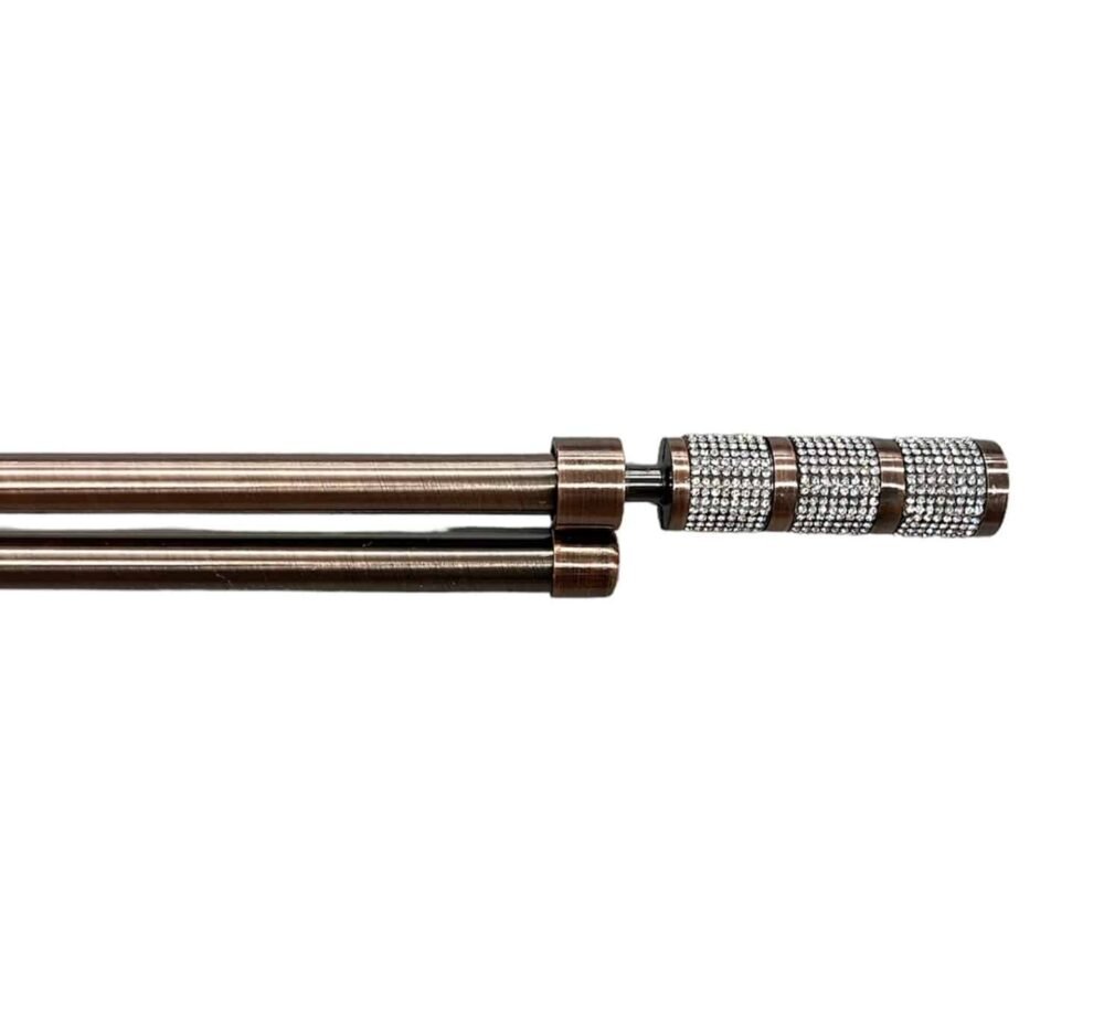 Διπλό Κουρτινόξυλο Χοντρό 160CM έως 310CM 19mm SCSZ-Μπρονζέ