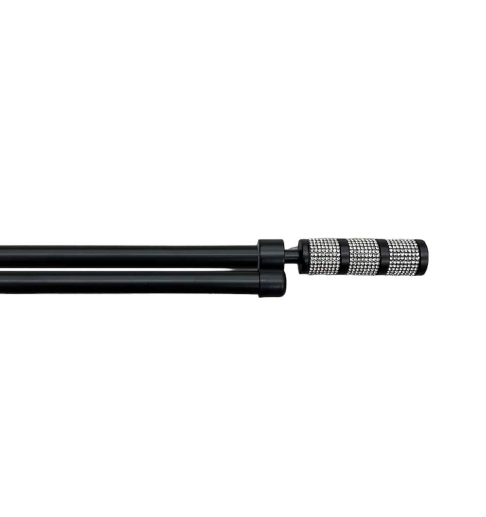 Διπλό Κουρτινόξυλο Χοντρό 160CM έως 310CM 19mm SCSZ-Μαύρο