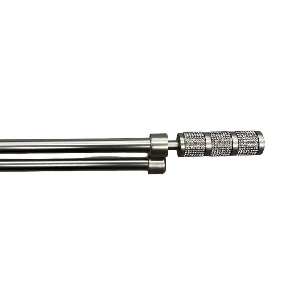 Διπλό Κουρτινόξυλο Χοντρό 160CM έως 310CM 19mm SCSZ-Ασημί
