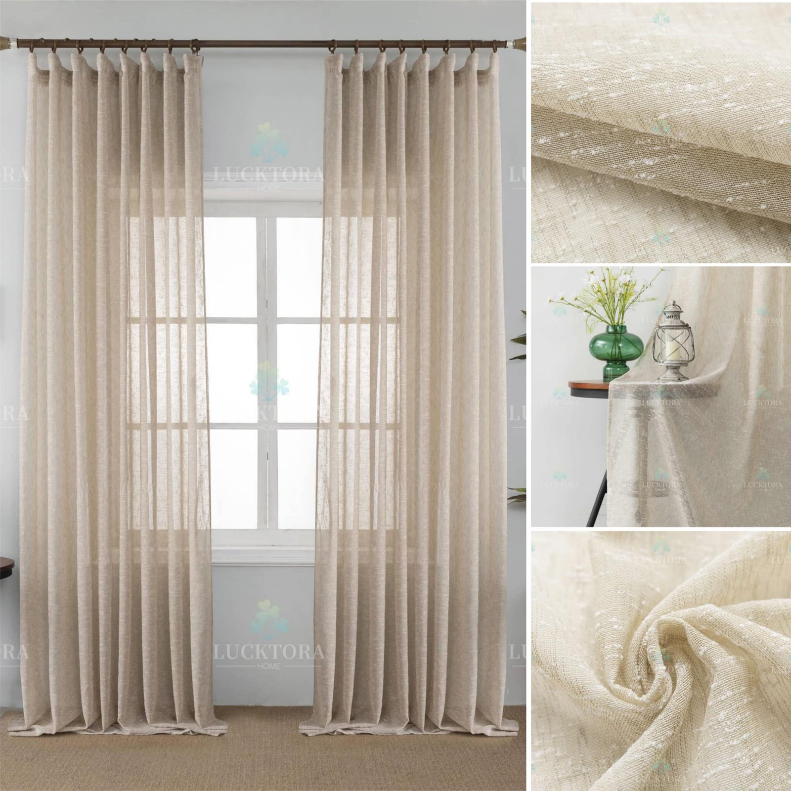 6023-42米色-抽带-270X290CM