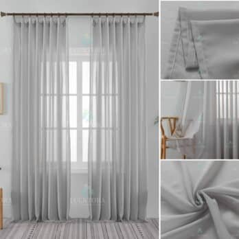 6030-3灰色-金刚纱抽带-270X280CM