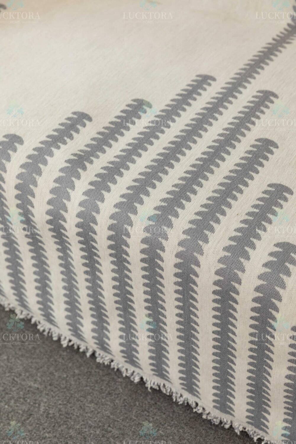 C4-11 Ριχτάρι Chenille Με Κρόσια-180Χ280CM -Γκρί - Image 5