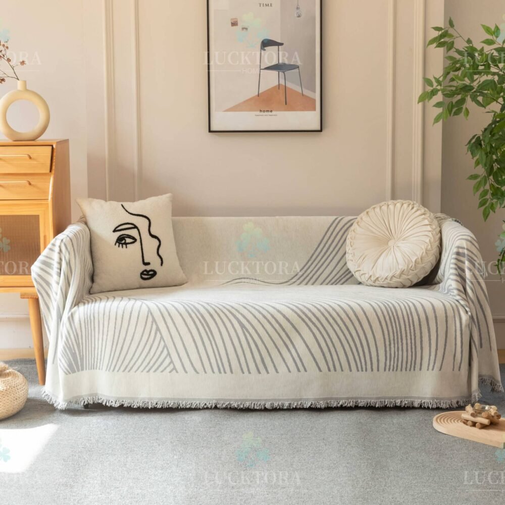 C3-11 Ριχτάρι Chenille Με Κρόσια-180Χ280CM -Γκρί