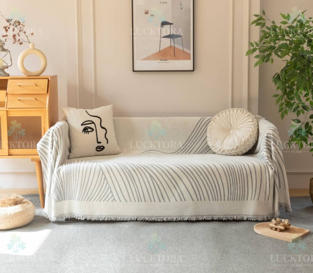 C3-11 Ριχτάρι Chenille Με Κρόσια-180Χ320CM -Γκρί