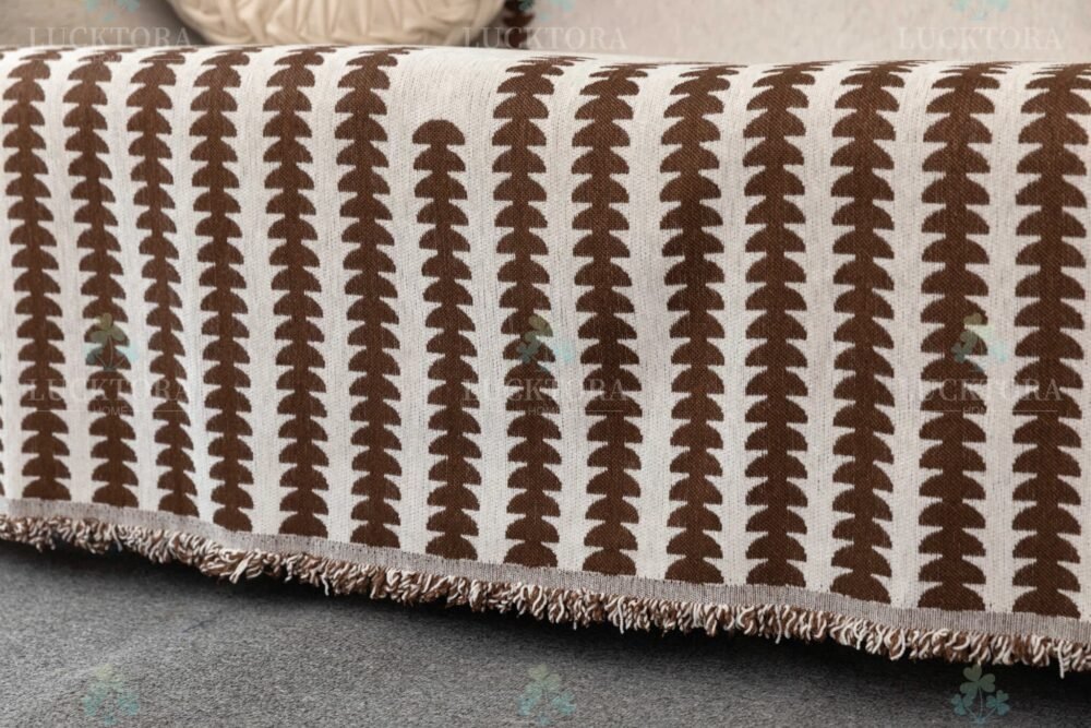 C4-4 Ριχτάρι Chenille Με Κρόσια-180Χ280CM -Καφέ - Image 4