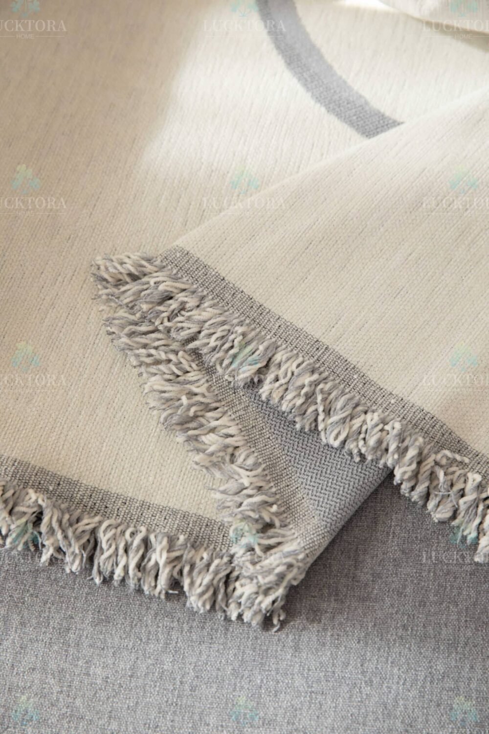 C8-11 Ριχτάρι Chenille Με Κρόσια-180Χ280CM -Γκρί - Image 4