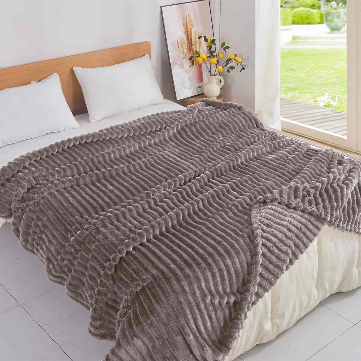 Κουβέρτα Fleece-Ριγέ-3 - Image 2