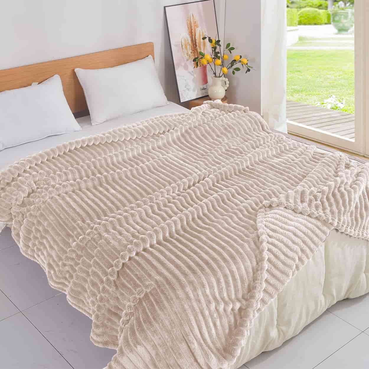 Κουβέρτα Fleece-Ριγέ-4 - Image 2