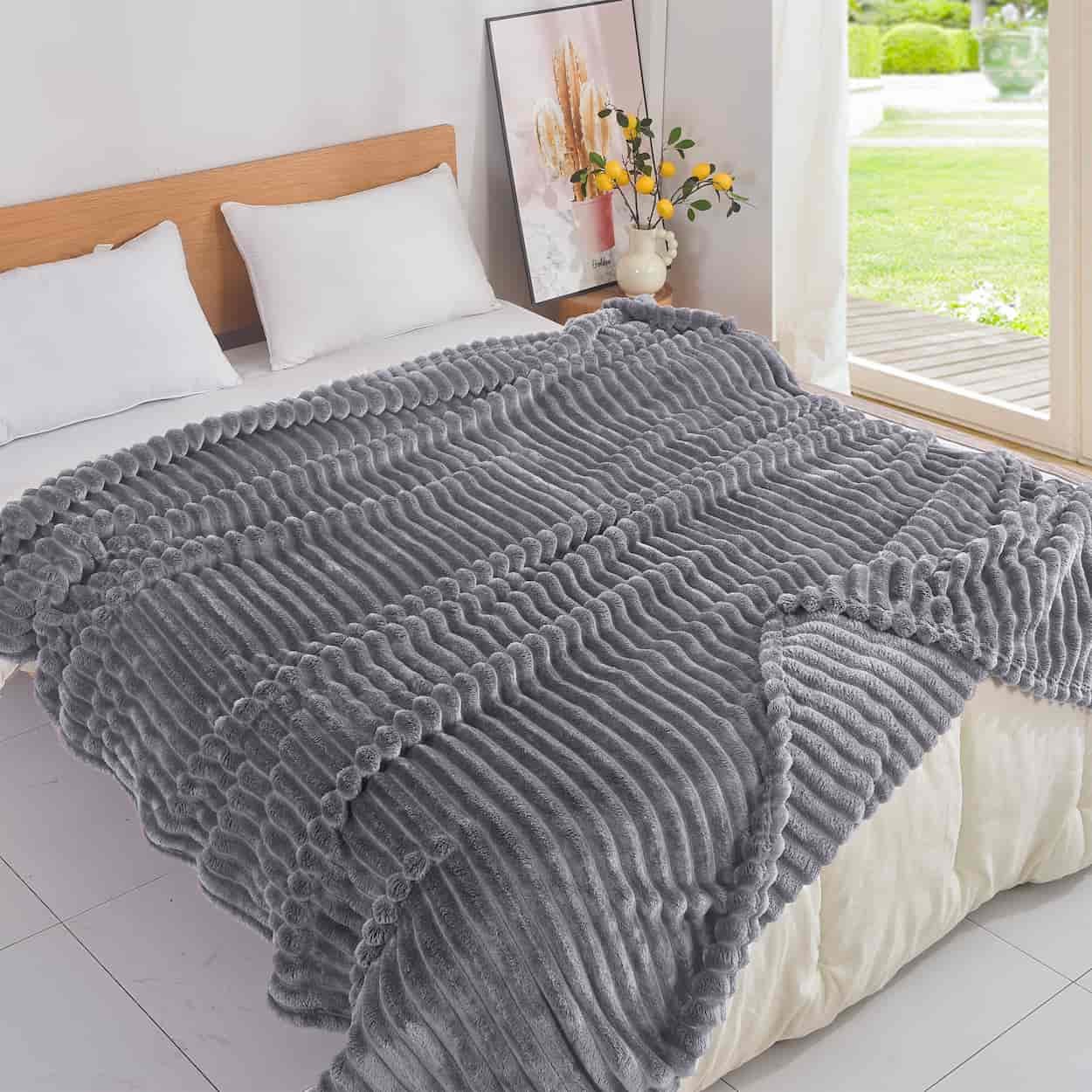 Κουβέρτα Fleece-Ριγέ-6 - Image 2