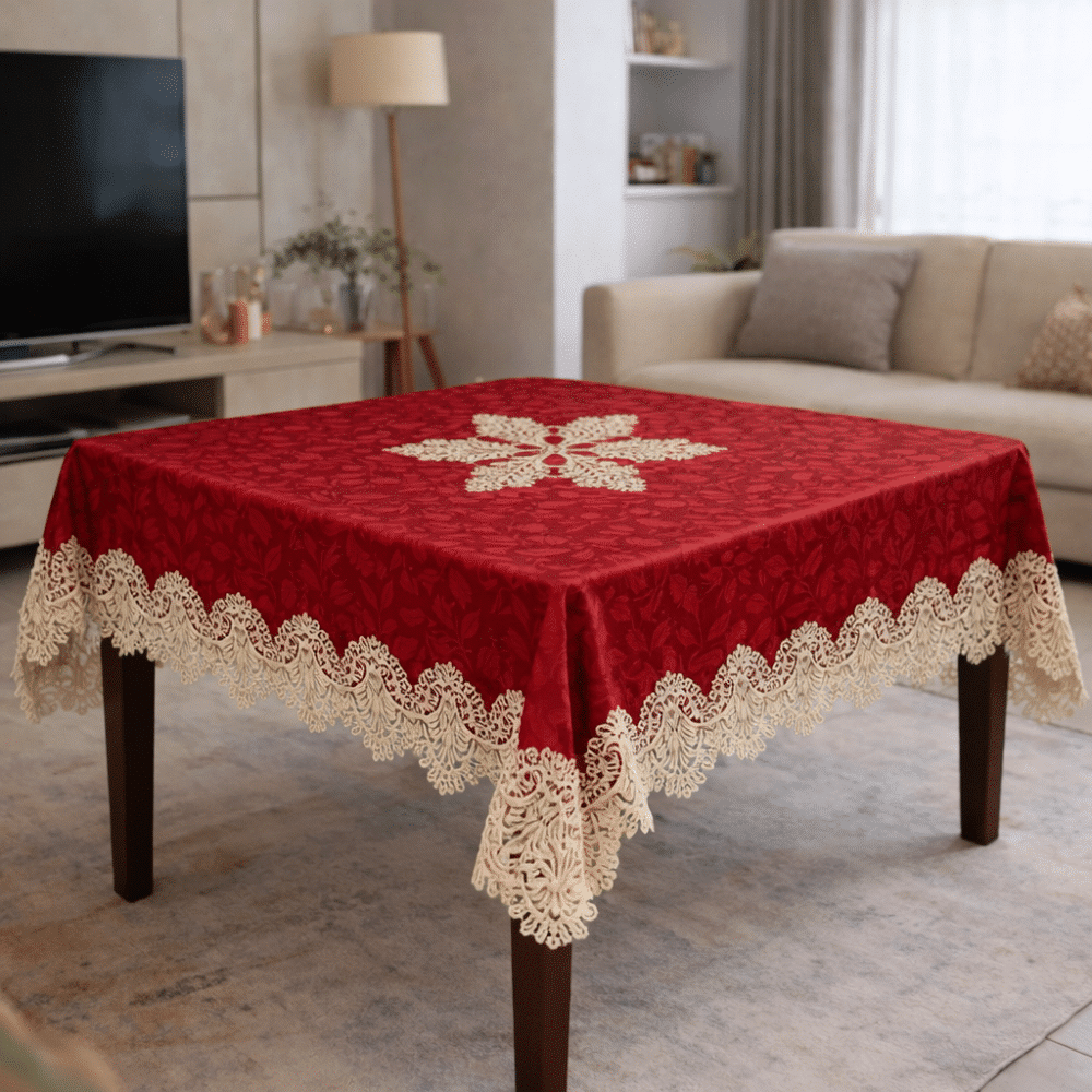 Βελούδινο Τραπεζομάντηλο RF2198 - Μπορντό