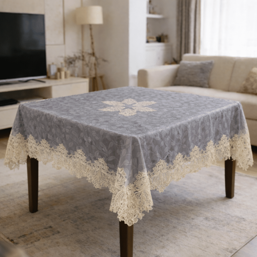 Βελούδινο Τραπεζομάντηλο RF2198 - Γκρί