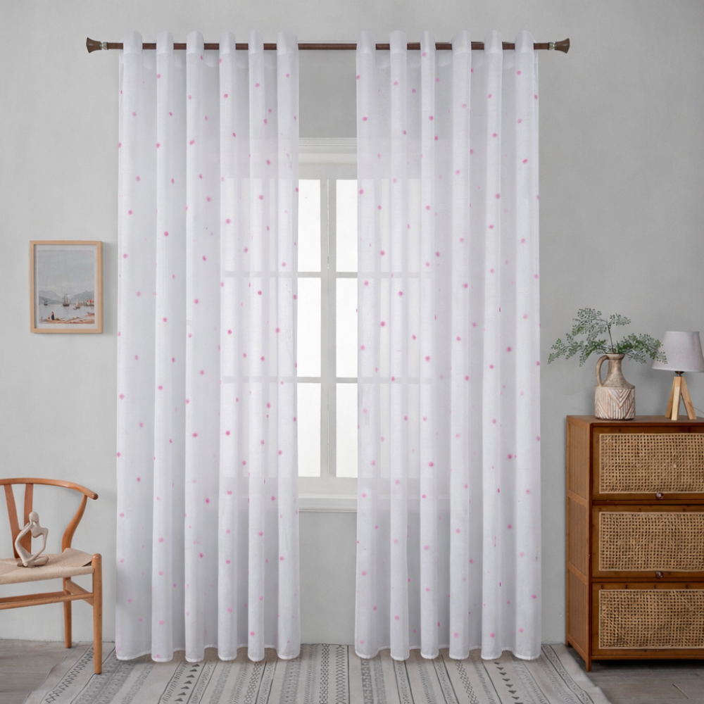 6092-10 Ροζ- Με Τρέσα -270X280CM