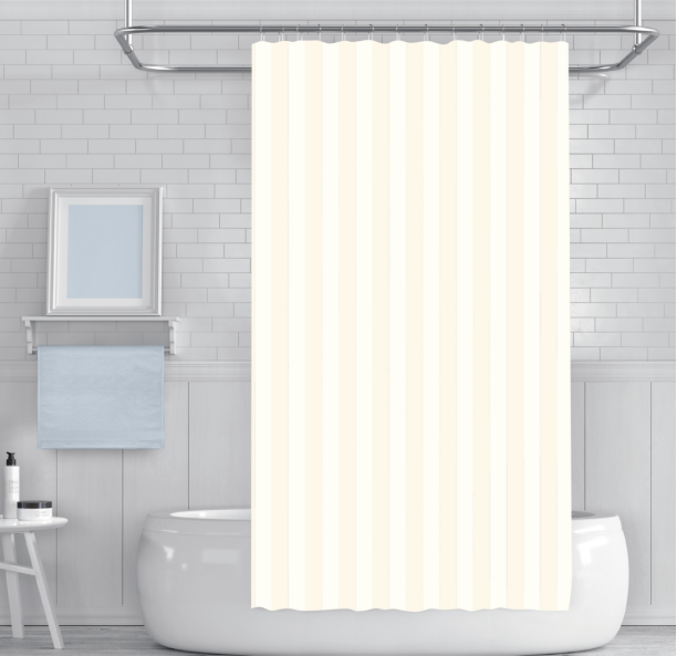 Κουρτίνα μπάνιου 180x180 πολυεστέρας ριγέ σχέδιο γκρι