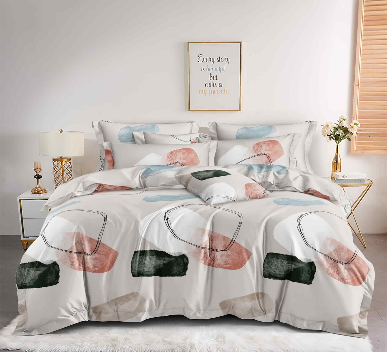 σετ σεντόνια γεωμετρικό 220x240 160x200+25