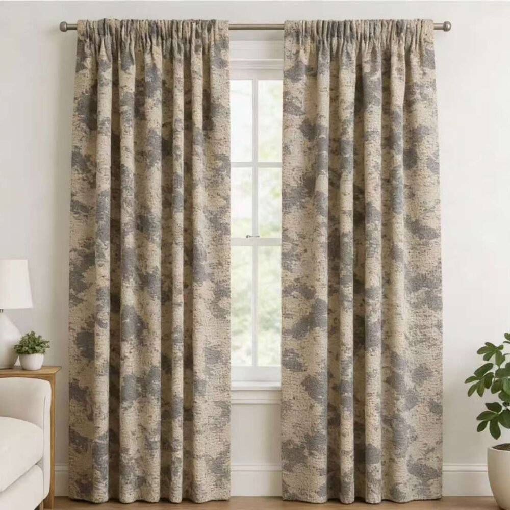 κουρτίνα με τρέσα 270x280 polyester σχέδιο