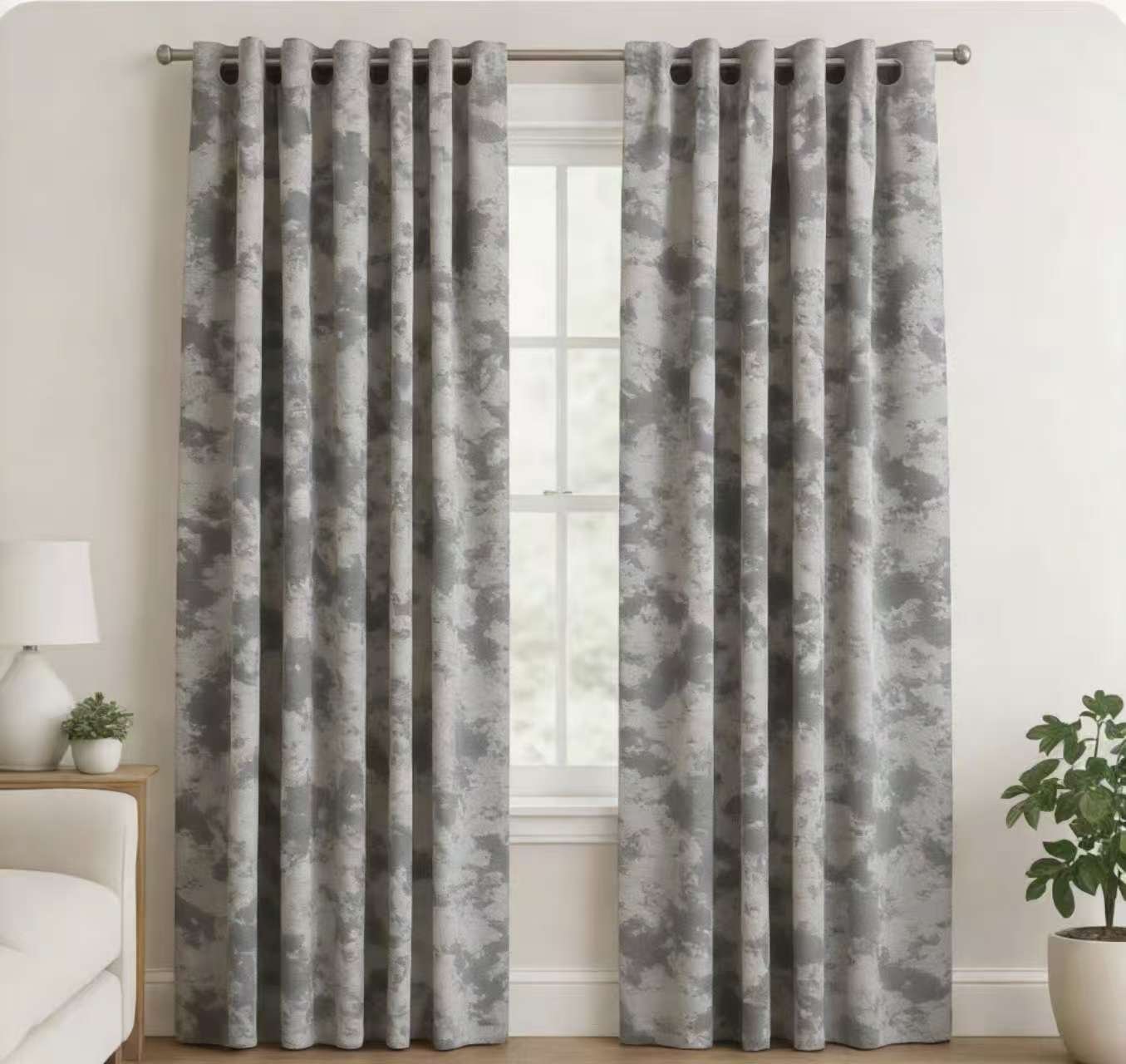 κουρτίνα με τρέσα 270x280 polyester σχέδιο