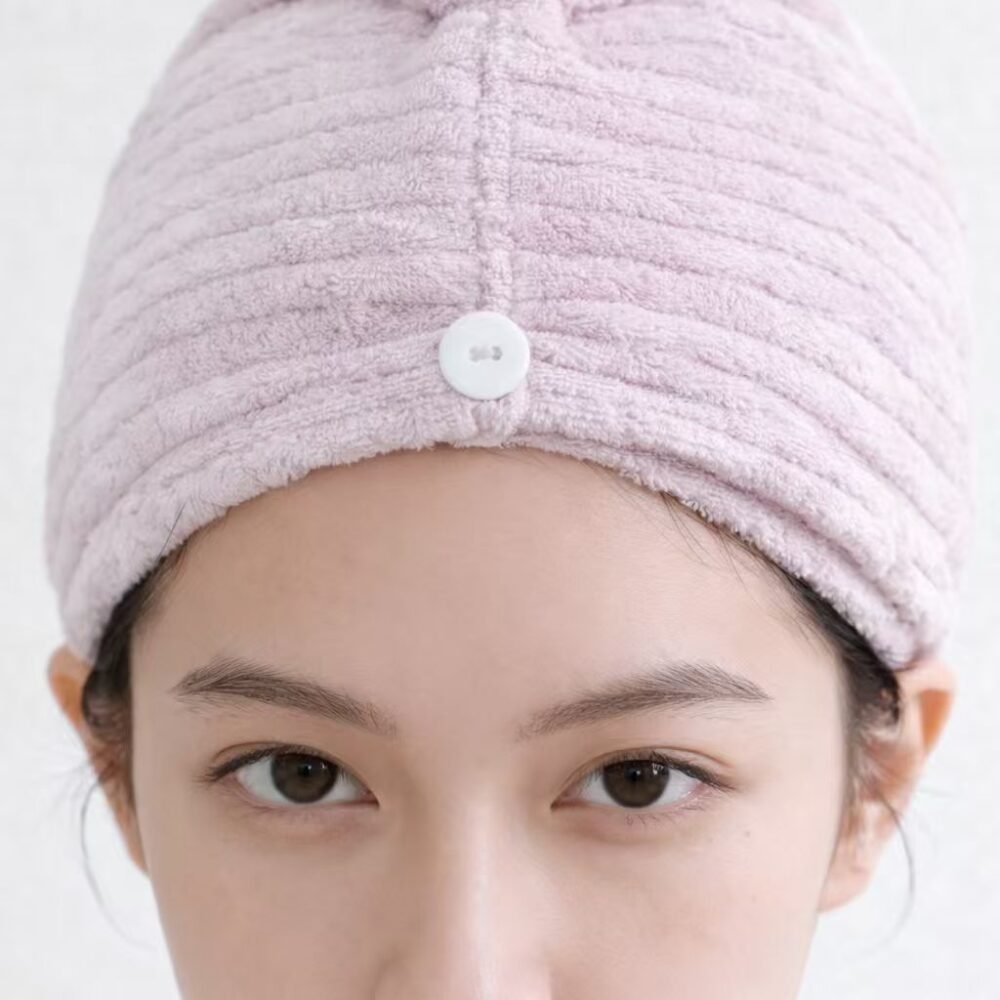 σκουφάκι στεγνώματος μαλλιών microfiber ριγέ 25x65 one size