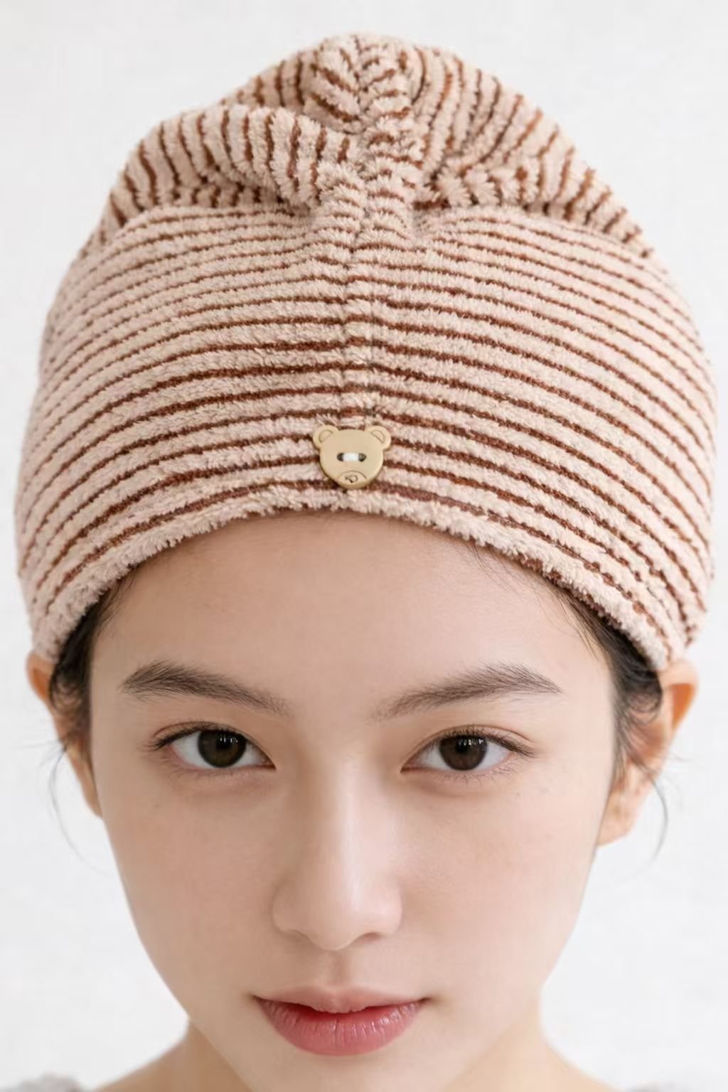 σκουφάκι στεγνώματος μαλλιών microfiber ριγέ 25x65 one size