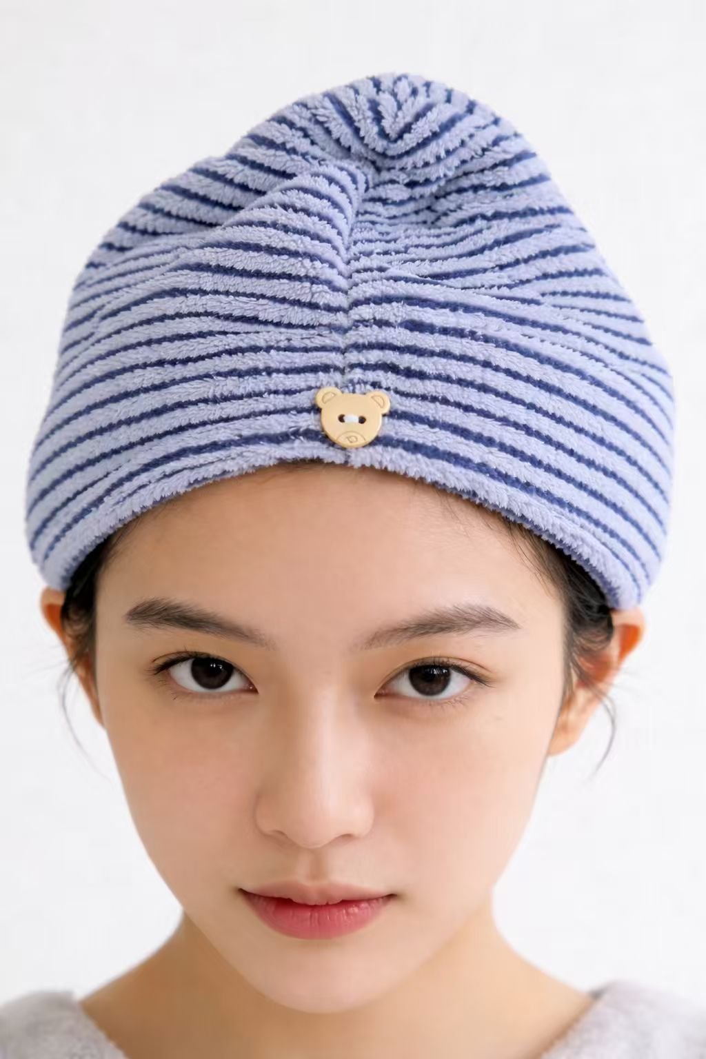 σκουφάκι στεγνώματος μαλλιών microfiber ριγέ 25x65 one size