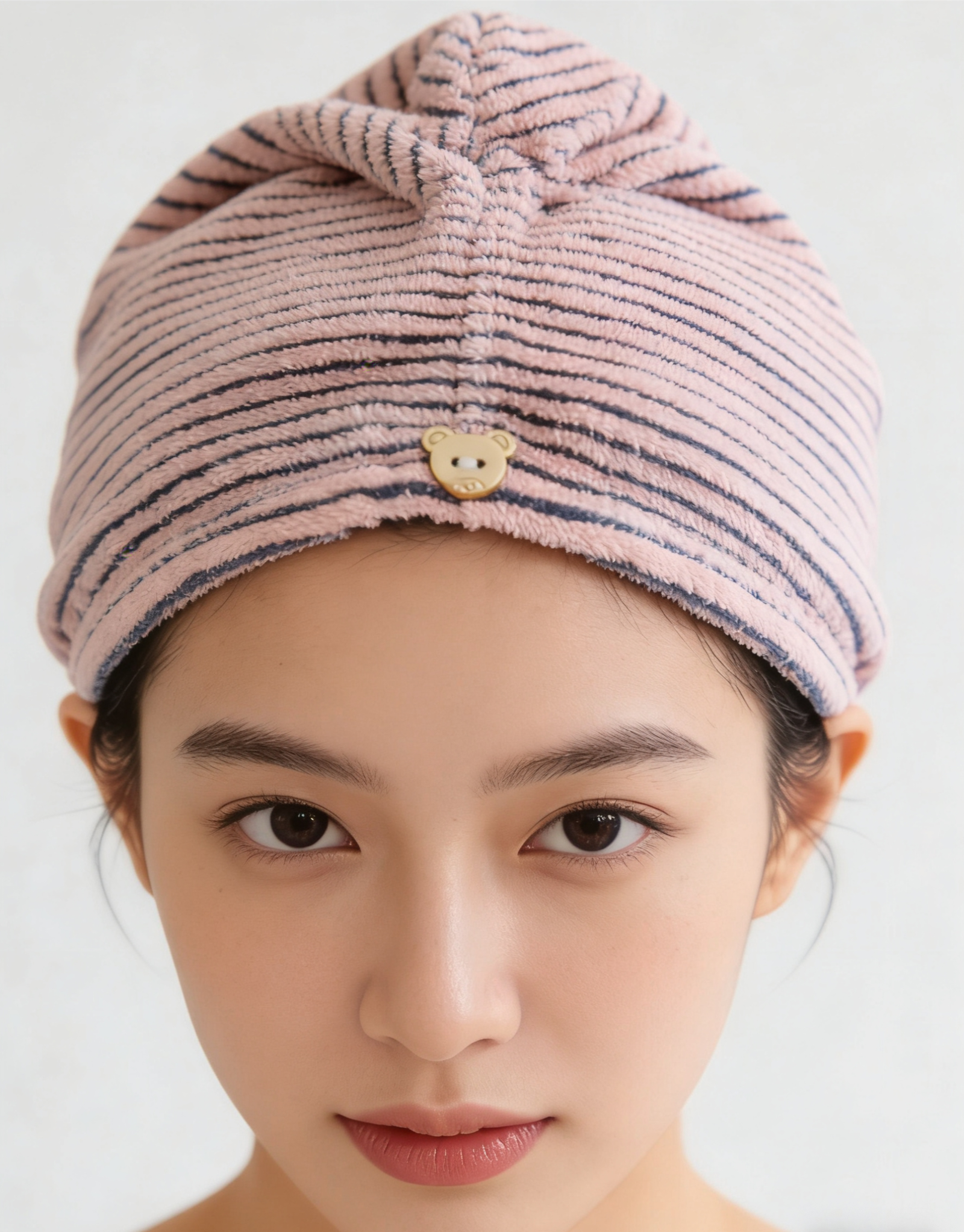 σκουφάκι στεγνώματος μαλλιών microfiber ριγέ 25x65 one size