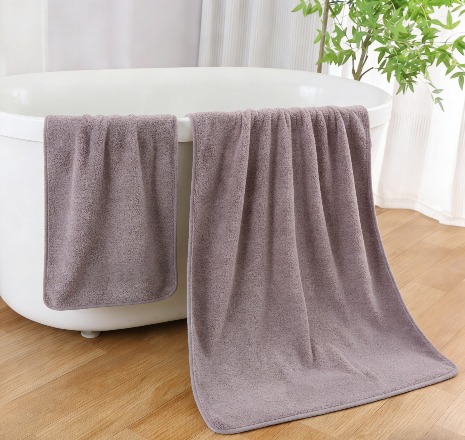 πετσέτες μπάνιου coral fleece μαλακές γκρι