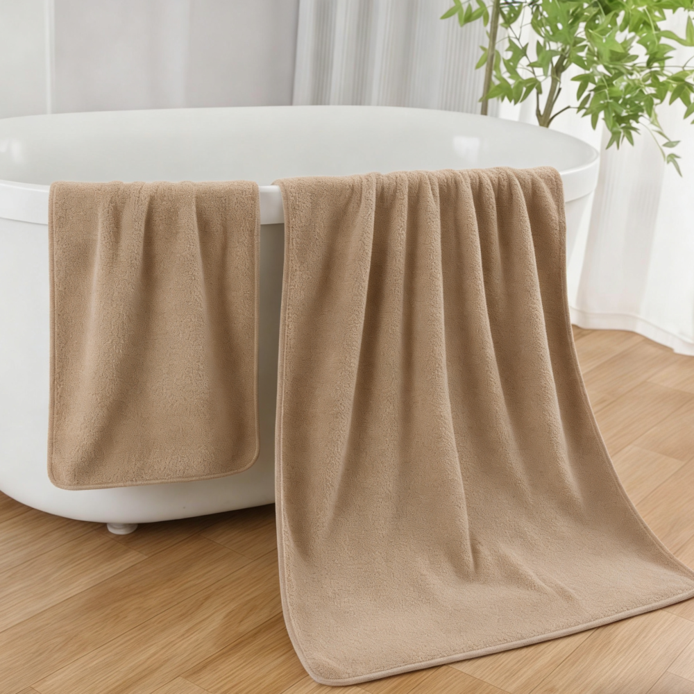 πετσέτες μπάνιου coral fleece μαλακές γκρι