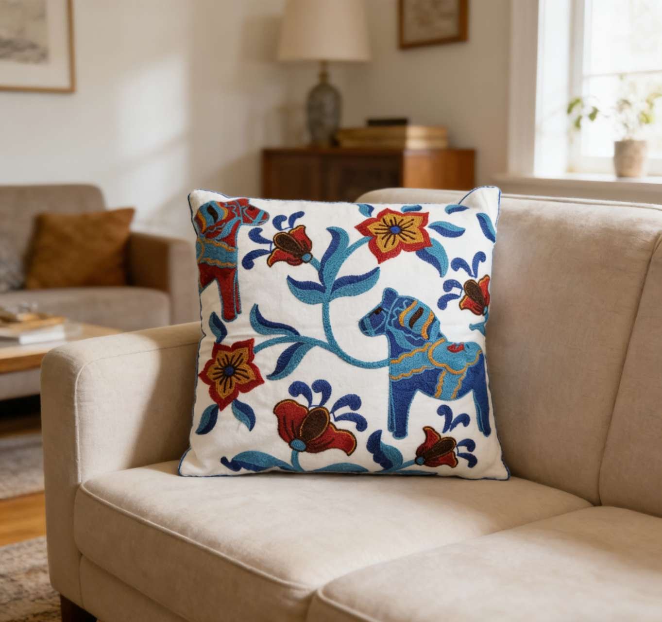 LUCKTORA-PILLOWCASE-ΚΕΝΤΗΜΑ (10) Διακοσμητική θήκη μαξιλαριού 45x45 με κέντημα σχέδιο ψάρια