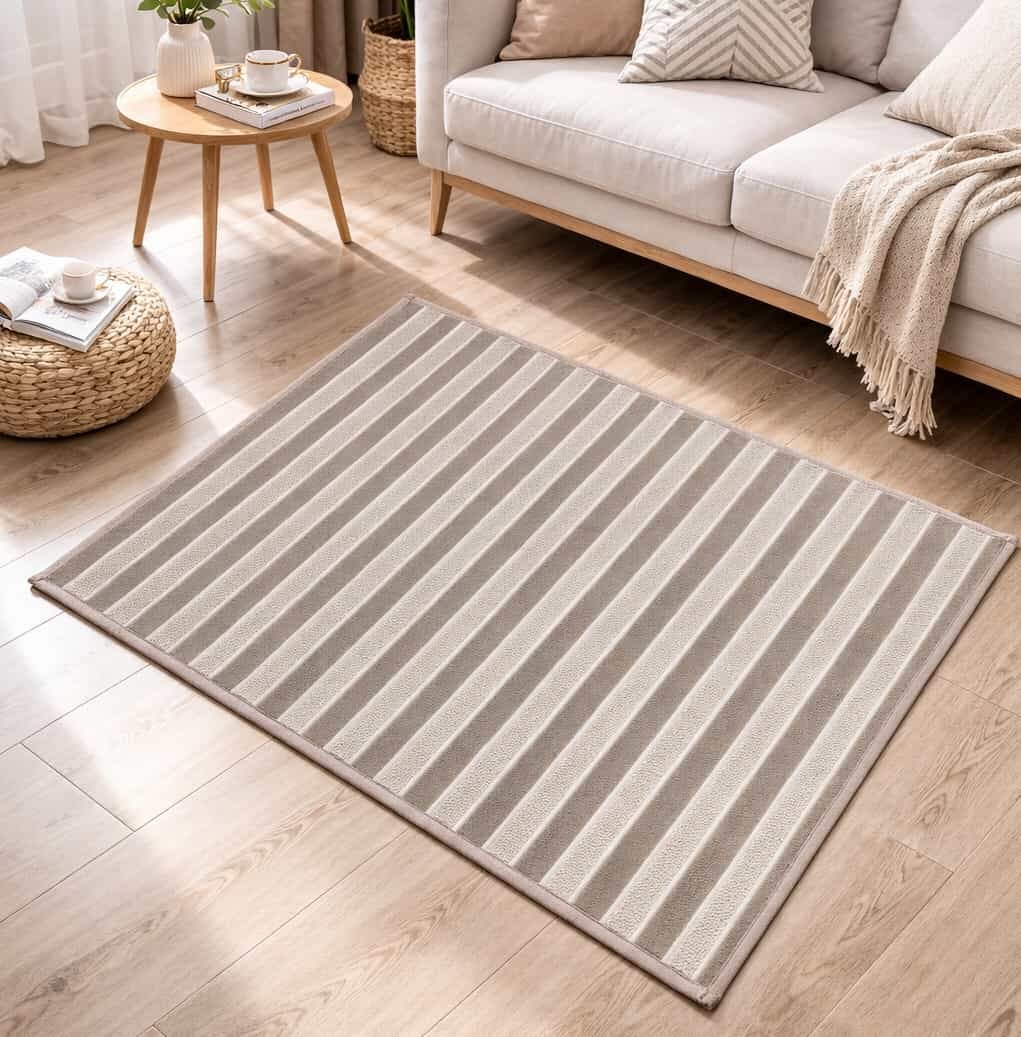 LUCKTORA-ΠΑΤAKI-HJ Πατάκι ζακάρ ριγέ υφαντό για διάδρομο και χωλ