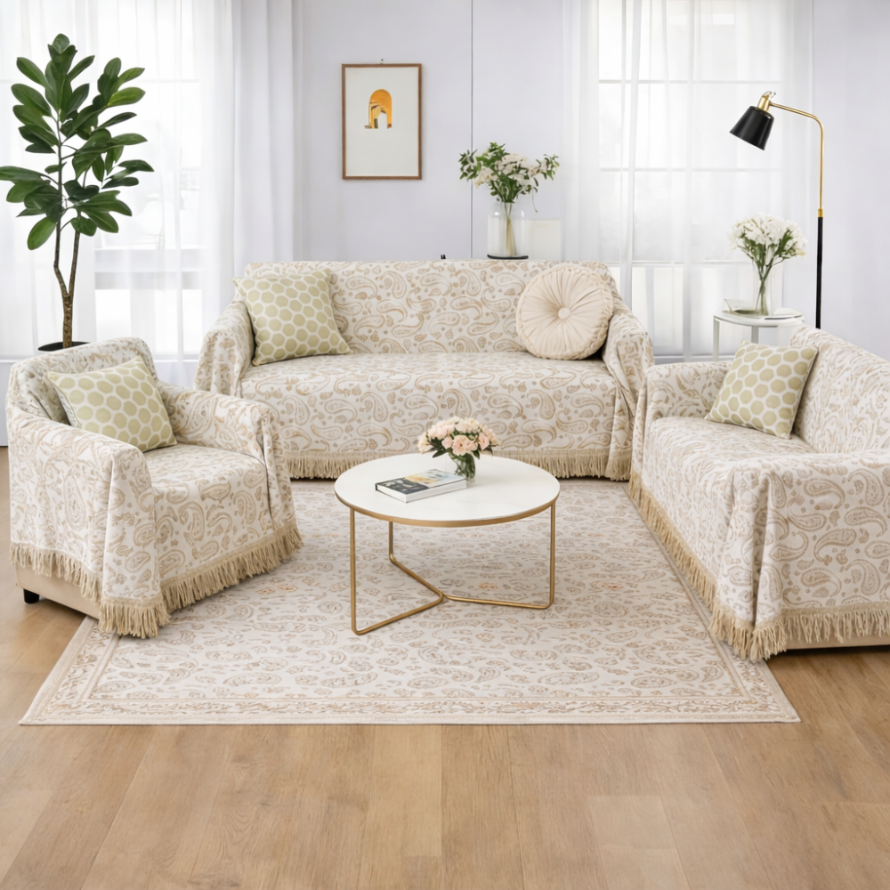 Καλοκαιρινό ριχτάρι καναπέ δροσερό και αναπνεύσιμο σε μονοθέσιο διθέσιο τριθέσιο