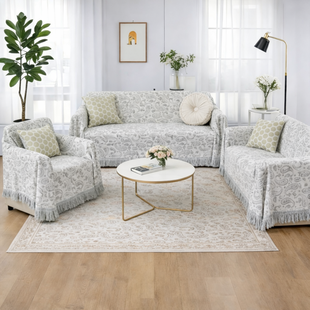 Καλοκαιρινό ριχτάρι καναπέ δροσερό και αναπνεύσιμο σε μονοθέσιο διθέσιο τριθέσιο