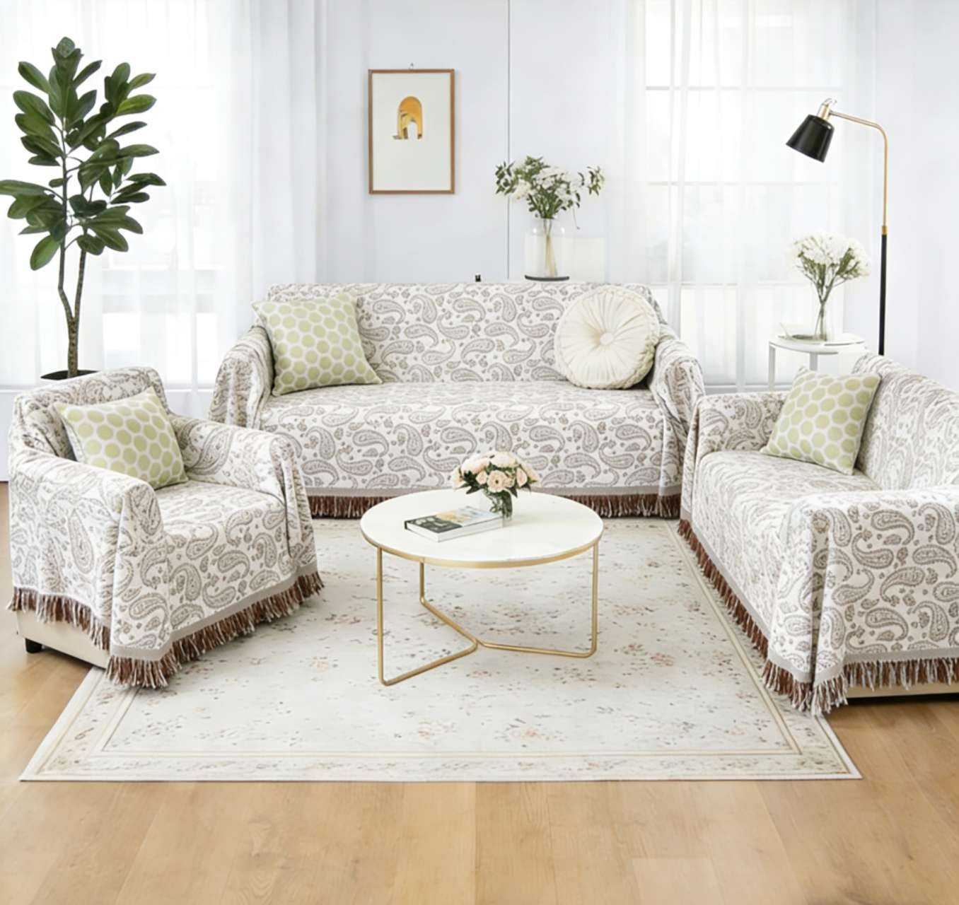 LUCKTORA-ΡΙΧΤΑΡΙΑ-C22 Καλοκαιρινό ριχτάρι καναπέ δροσερό και αναπνεύσιμο σε μονοθέσιο διθέσιο τριθέσιο