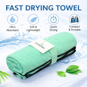 LUCKTORA-FAST-DRYING-TOWERL (7) Αθλητική πετσέτα γρήγορου στεγνώματος microfiber σε χρήση – μοντέλο με μπλε πετσέτα LUCKTORA