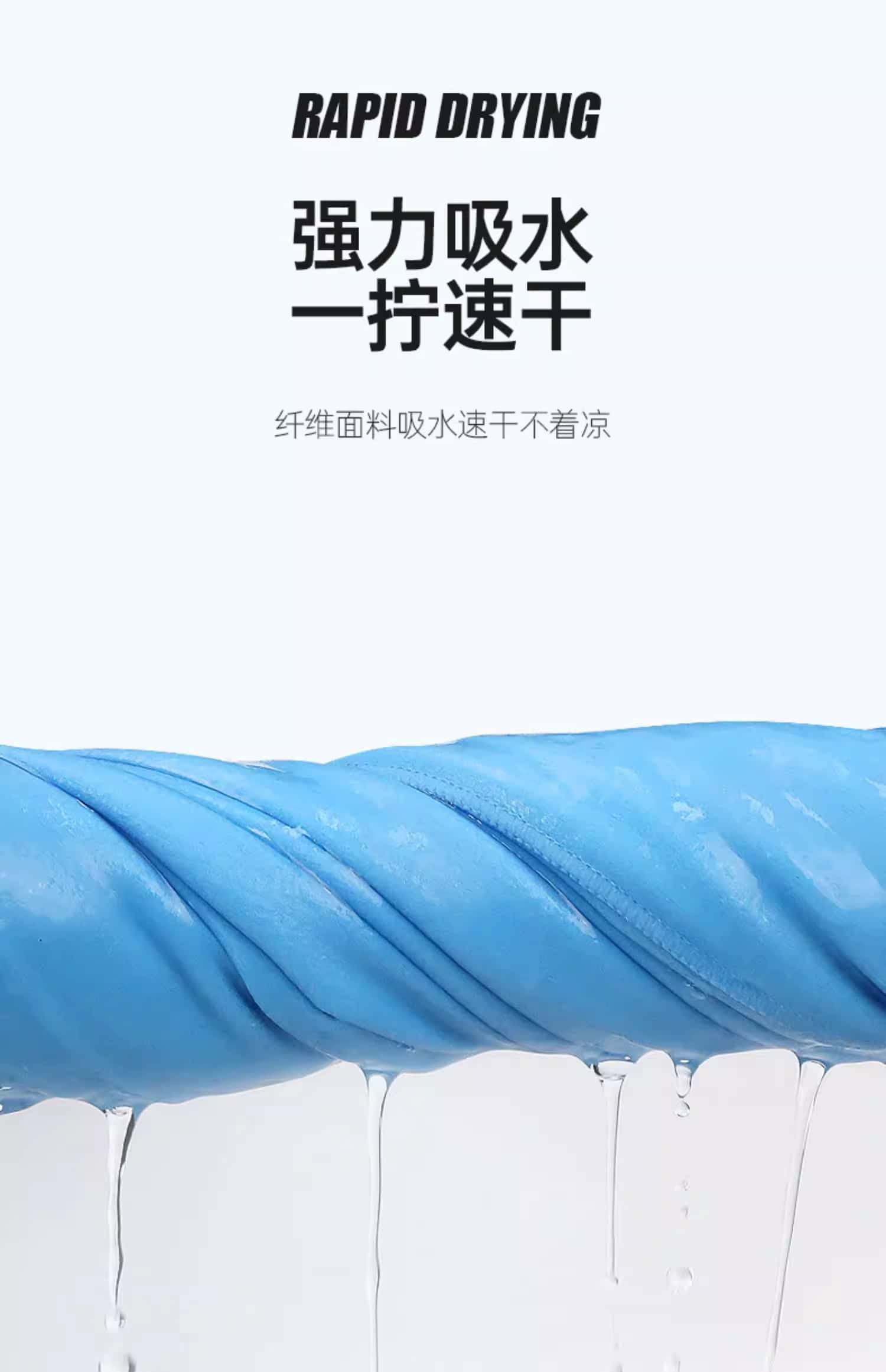 Αθλητική πετσέτα γρήγορου στεγνώματος microfiber σε χρήση – μοντέλο με μπλε πετσέτα LUCKTORA