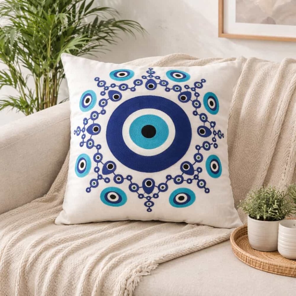 Διακοσμητική Μαξιλαροθήκη με Κέντημα -12