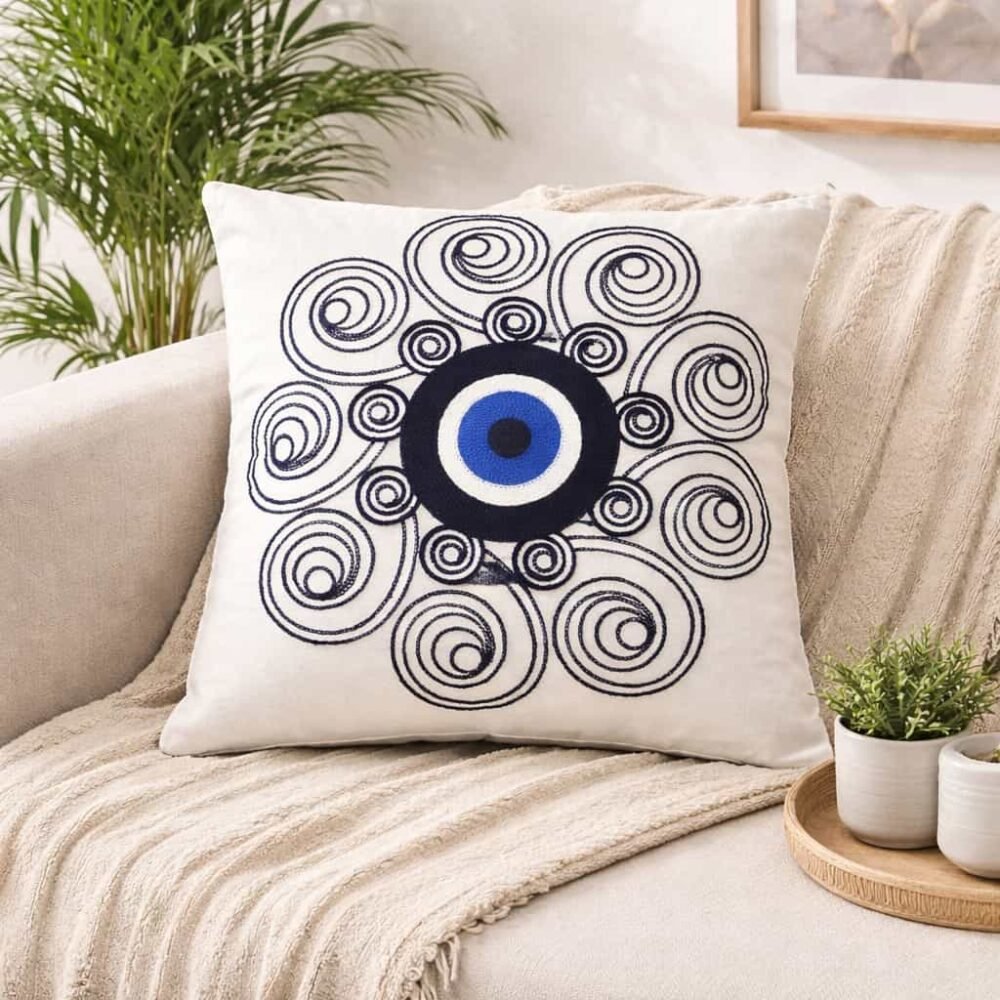 Διακοσμητική Μαξιλαροθήκη με Κέντημα -13