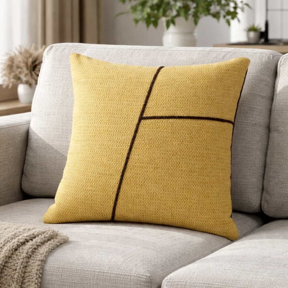 Μαξιλαροθήκη 45x45 patchwork διακοσμητική για καναπέ