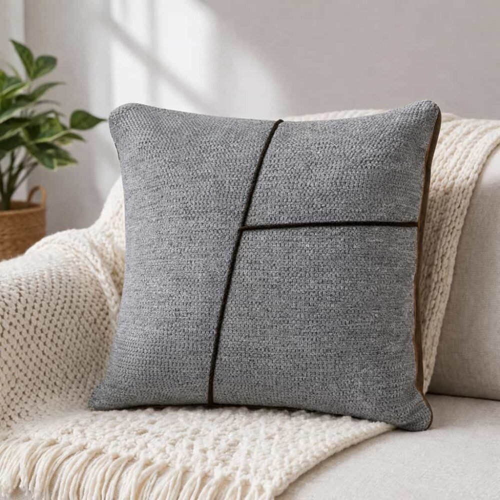 Μαξιλαροθήκη 45x45 patchwork διακοσμητική για καναπέ