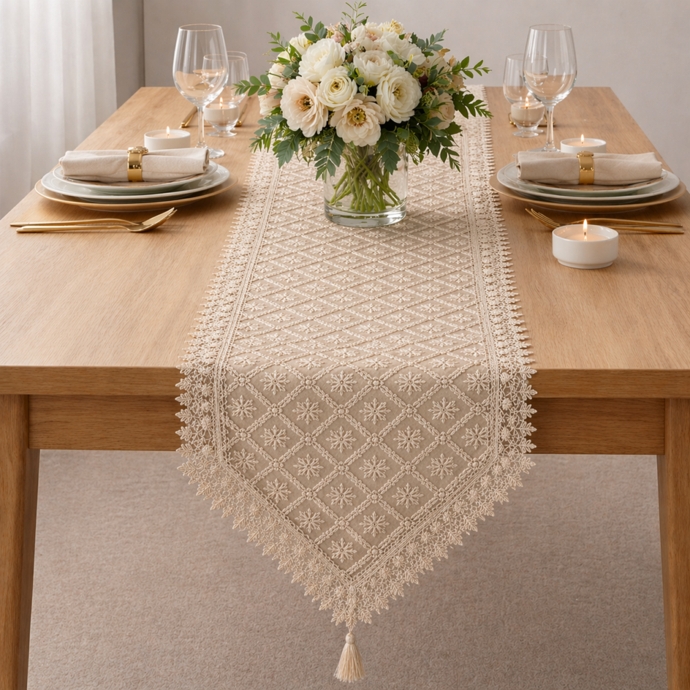 C3-4 Δαντελένιο Tραπεζομάντηλο - 40x180CM